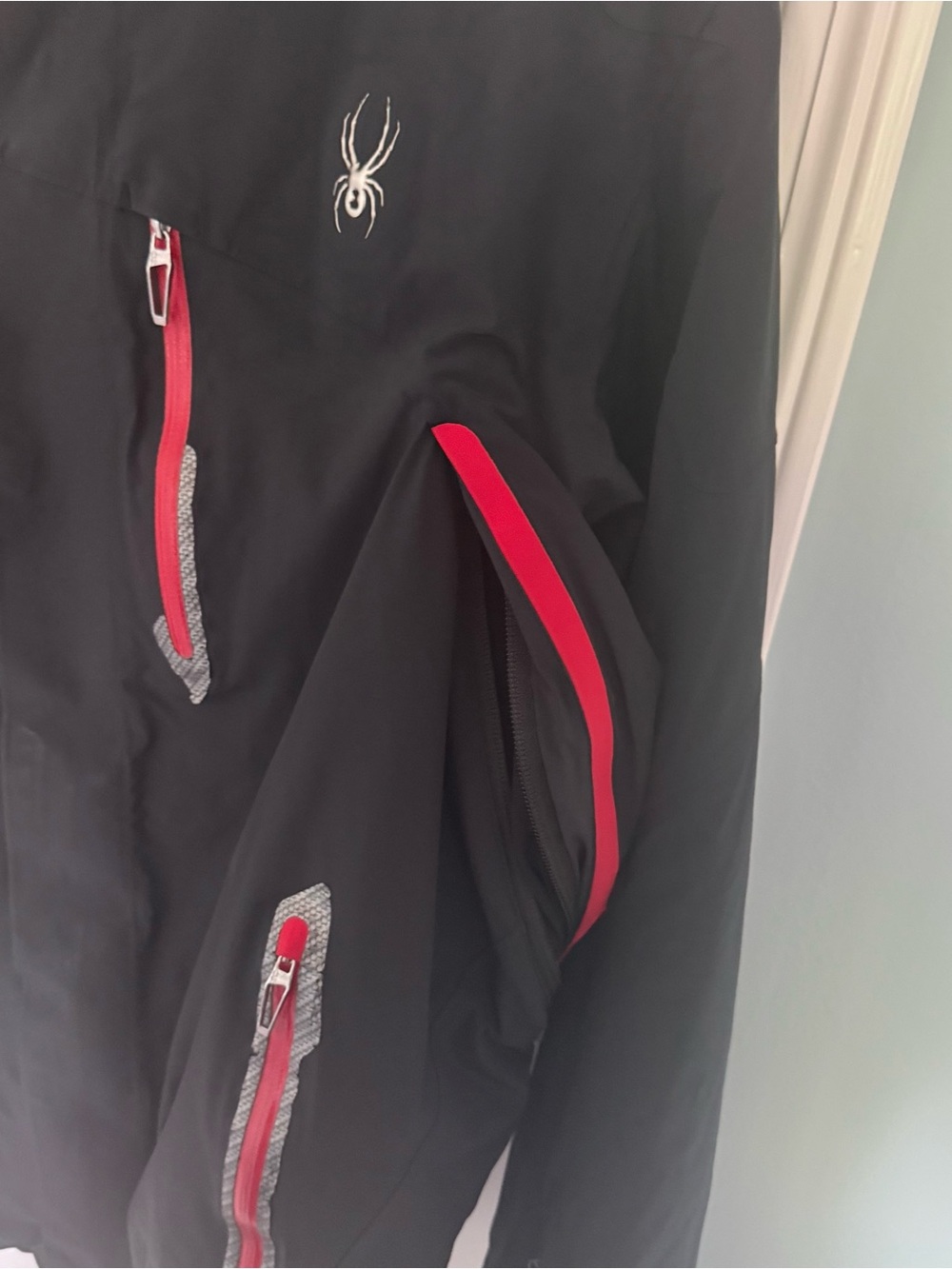 Spyder Bromont Insulated Ski Jacket Black & Red F2011 113006 Sz L - Picture 7 of 11